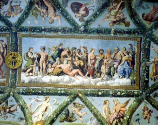 Der Rat der Götter, Deckendekoration aus der 